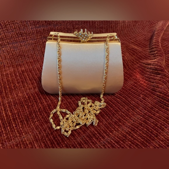 Gold Satin Clutch - Picture 1 of 16